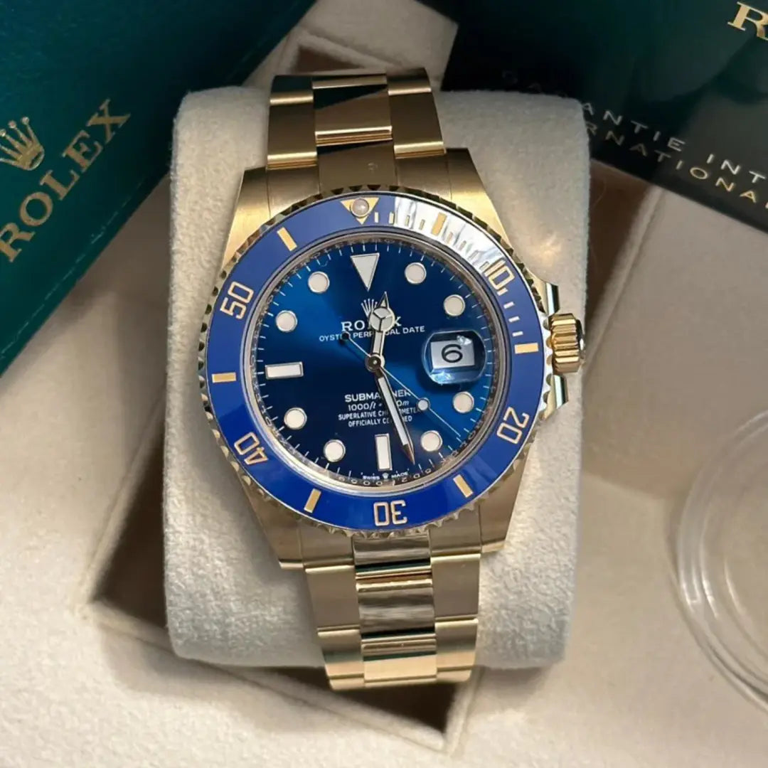 Submariner m126618LB Blue 18K Yellow Gold