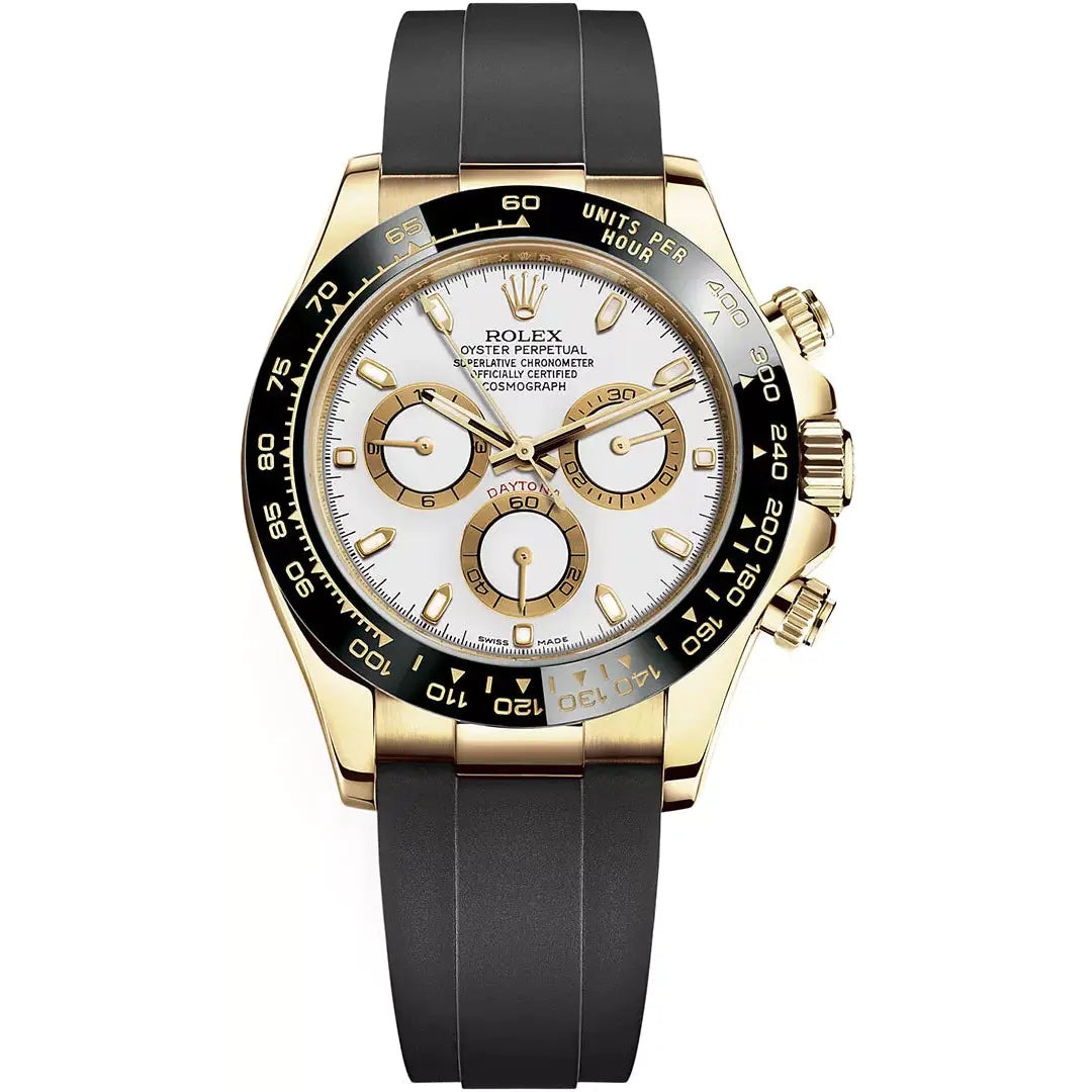 Cosmograph Daytona, White Dial, Yellow Gold, 116518LN