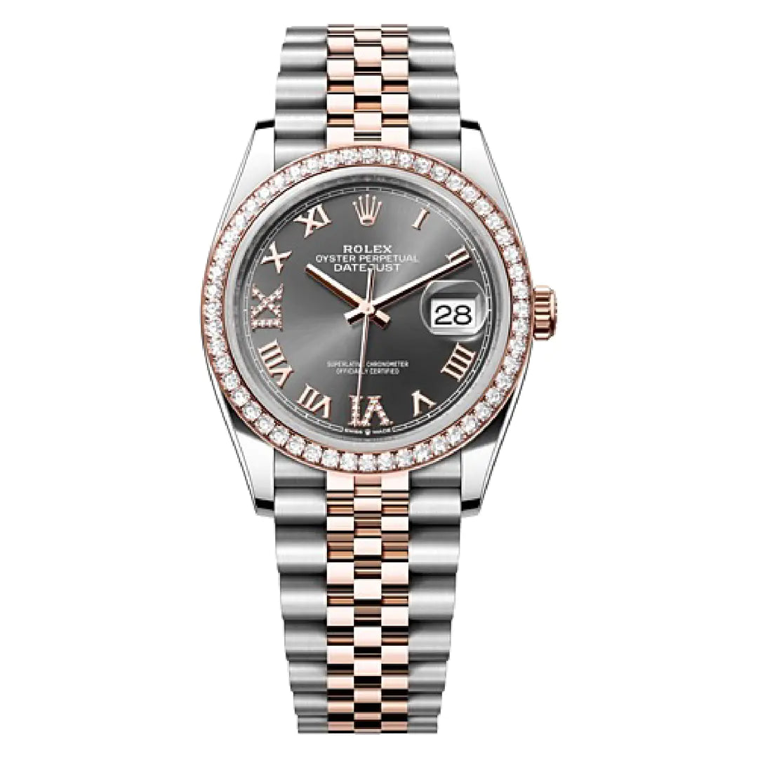 DATEJUST Oyster, 36 mm, Oystersteel, Everose gold and diamonds M126281RBR